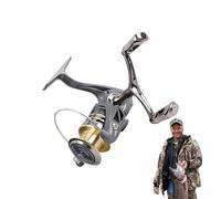 Mulinelli - Mulinello per trota con rapporto di trasmissione 5.2 1 - Meccanismo a doppio bilanciere preciso con massima di frenatura di 50 kg per traina Surfcasting acqua