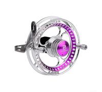 Mulinello a mosca in alluminio con cuscinetti a sfera sigillati 2+1, frizione anteriore azionata dalla ruota dentata e inerzia rotazionale bilanciata (viola 85mm)
