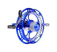 Mulinello a mosca in alluminio costruito per una maggiore durata con 2+1 cuscinetti a sfera e frizione anteriore precisa con rotella (85 mm blu)