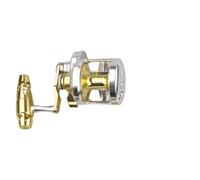 Mulinello a tamburo interamente in metallo lavorato CNC L/R 5.7:1 Cuscinetti di trascinamento da 88 libbre Sistema frenante doppio Pesca a traina in mare aperto Pesca d'altura(A12R01)