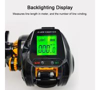 Mulinello Baitcasting Efficiente con Contatore Linea Digitale e Batteria Ricaric