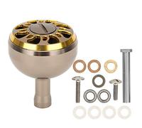 Mulinello con manopola di alimentazione da pesca, interamente in metallo, durevole, con impugnatura antiscivolo, di ricambio per mulinelli da spinning modello 2000 6000, pistola, (Caffè Oro)