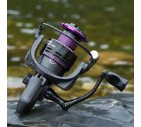 Mulinello da baitcasting a lunga distanza per pesca in mare, design del corpo in metallo, compatibile con aste con impugnatura dritta e configurazioni per baitcasting (modello PH-4000)