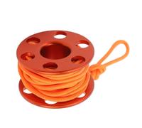 Mulinello da dito per immersione subacquea Mini mulinello da dito in lega di alluminio con linea guida in nylon che si illumina al buio per immersioni subacquee in grotta (Arancia)
