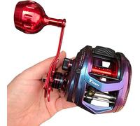 Mulinello da Jigging A Passo Lento Resistenza Massima 17 kg Rapporto di Trasmissione 7.1: 1 Alluminio Metallo 11 1bb Mulinello da Baitcasting Frizione in Fibra Power Casting Mulinel, Right Hand