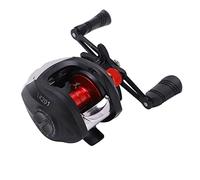 Mulinello da lancio a baitcasting a profilo basso, mulinello da pesca per mancini con rapporto di trasmissione 7,2:1, potenza di drag 8 kg, guida per il filo in ceramica per una lu