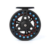 Mulinello da Mosca in Metallo Mulinello da Mosca Nero 1/2WT 3/4WT 5/6WT 7/8WT con Linea Blu Combo mulinelli Pesca a di Grandi Dimensioni in Lega Alluminio Peso Lenza in avanti(5 6 WT)