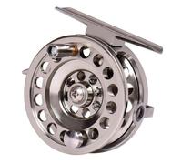Mulinello da Pesca 1: 1 Destrorso 0,20mm 100m Lega di Alluminio | Mosca e Pesca su Zattera, Diametro Bobina 49, 5mm, Colore Argento, Ingranaggio 2