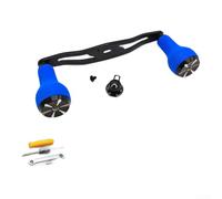 Mulinello da pesca a bilanciere per Daiwa per Abu Garcia Drum Baitcasting mulinelli 130 mm in lega di alluminio doppia manovella con cuscinetto e set di attrezzi di colore verde (mano sinistra blu)