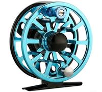 Mulinello da pesca a mosca con manico in metallo, design a U e dimensioni lavorate con precisione per compatibilità con il peso della lenza da 3/4 5/6 7/8 (5/6 nero e blu)