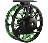 Mulinello da pesca a mosca con manico in metallo, design a U e dimensioni lavorate con precisione per compatibilità con il peso della lenza da 3/4 5/6 7/8 (5/6 nero e verde)