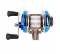 Mulinello da pesca a tamburo con ruota a linea orizzontale Mulinello con esca Attrezzatura da pesca sul ghiaccio Mulinello da tavola piccolo per mano destra per la pesca sul (Blu)