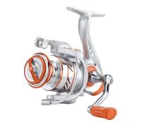 Mulinello da pesca a vite per ZERO Gap 2 Plus 1, con manico in metallo filettato, senza cuscinetti vuoti, rapporto di trasmissione ad alta velocità 5 2 1 e grande frenata per pesci forti (arancione