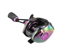 Mulinello da pesca colorato per baitcasting, rapporto di trasmissione ad alta velocità 7,2:1, resistenza massima 8 kg, sistema frenante a 12 posizioni (mano sinistra)