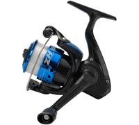 Mulinello da pesca compatto e pieghevole 1000 per componenti in acciaio inox cromato e rapporto di trasmissione 5,2:1 (nero e blu)