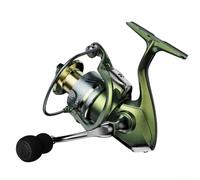 Mulinello da pesca con bobina in metallo resistente, design rotante, sistema di trascinamento da 15 kg e bobina angolata di 45 gradi per una maggiore distanza di lancio (2000)