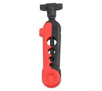 Mulinello da pesca con dimensioni compatte, materiale plastico ABS e meccanismo a molla incorporato per un lancio efficiente e gestione della lenza (nero e rosso)