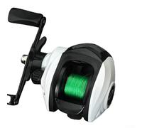 Mulinello da pesca con rapporto di trasmissione 7 2 1 con freno magnetico superiore per il massimo controllo ed efficienza (rosso (bianco (mano destra))