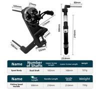 Mulinello da Pesca in Lega di Alluminio Lenza Avvolgitore Doppio Albero per Muli