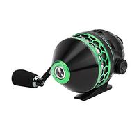 Mulinello da pesca in metallo ad alta velocità per esca per pesci d'acqua salata, bobina per lancio di esche, design aerodinamico (nero e verde)