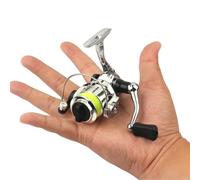 Mulinello da pesca micro compatto, mini ruota da pesca tascabile in metallo, rapporto di trasmissione 4,3: 1, piccolo mulinello da pesca, 2+1BB cuscinetti, mulinello da pesca per pesca d'acqua dolce e