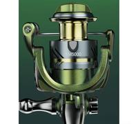 Mulinello da pesca per colata a lunga distanza con struttura in bobina in metallo, resistenza all'acqua salata, sistema di trascinamento da 15 kg e recupero di marcia liscio 5 5 1 (1000)