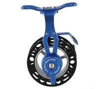 Mulinello da pesca per mano sinistra, in lega di alluminio, rapporto di trasmissione 1:1, sistema di trascinamento liscio, bobina compatta per pesca sul ghiaccio, sport all'aria aperta, blu scuro