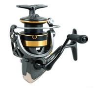 Mulinello da pesca per TS, esca per spigola in acqua salata, 4+1 cuscinetti, rapporto di trasmissione 5.2:1, corpo in metallo, impermeabile antipolvere, resistenza liscia 8 kg, oro nero (5000)