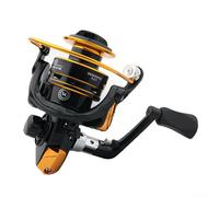 Mulinello da pesca progettato per massime prestazioni, lancio liscio e resistente bobina in metallo, adatto per tutte le acque (giallo 3000)