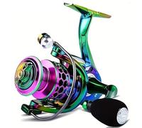 Mulinello Da Pesca Serie 1000-6000, rapporto di trasmissione 5.0:1/4.7:1, resistenza massima 22LB, bilanciere in metallo CNC, mulinello da pesca spinning, for acqua salata d'acqua dolce(6000 Series)