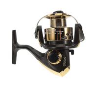 Mulinello da Pesca Serie Generale Bobina in Plastica, Nero | Tenuta, Asse Rotante e Disco Dentato Grande, ABS e Acciaio, Carico Circa 3kg
