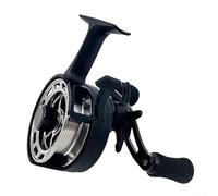 Mulinello da pesca su ghiaccio 3+1BB 3.2:1 rapporto di trasmissione 8 kg trascinamento invernale mulinello per pesca sul lago grigio (grigio - mano destra)