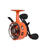 Mulinello da pesca sul ghiaccio Baitcasting Bobina a sgancio rapido esca liscia Accessori for attrezzature for ruote for pesci(Orange-Right hand)