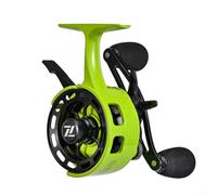 Mulinello ergonomico per pesca sul ghiaccio in linea, dotato di un rapporto di trasmissione funzionale 3 21 e una funzione di caduta magnetica avanzata (mano destra giallo-verde)
