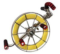 mulinello per aquiloni, Ruota con cinghia in acciaio inossidabile, avvolgitore for aquiloni da esterno, ruota for for adulti di grandi dimensioni fascia alta, anti-inversione freno silenzioso(28cm)