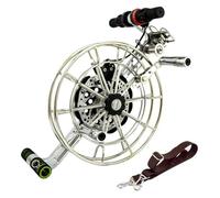 mulinello per aquiloni, Ruota for cinghia aquilone in lega di magnesio, avvolgitore for aquiloni da esterno, ruota anti-inversione con freno silenzioso(Silver)