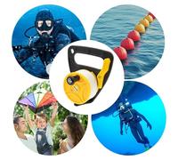 Mulinello per immersione, Mulinello per immersione - Kayak subacquea | Bobina per con mulinello da con cavo retrattile ad alta visibilità, mulinello da con cricchetto per immersi
