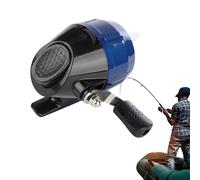 Mulinello portatile da - Mulinello in nylon multiuso con linea 60 -m preinstallata | Attrezzatura compatta facile da usare per pescatori, leggero doppio per mare, fiume, viaggi, all'aperto