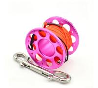 Mulinello SMB per immersioni subacquee con corpo in alluminio aeronautico T6061 e avvolgimento piatto arancione fluorescente (15 rose)