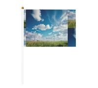 mulini a vento Dieci pezzi stampati su entrambi i lati bandiera portatile 14 x 20,8 cm, adatta per tifare attività di squadra