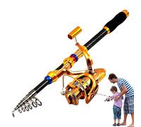 Mulini per canna da pesca telescopico,Canna da pesca Telescopico,Canna da viaggio con impugnatura ergonomica | Set di canne da pesca telescopiche leggere, per acqua salata