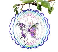 Mulino a appeso a farfalla, mulino a rotante fata farfalla | Ornamenti di arte cinetica | Mulino a sospeso in acciaio inox per patio, cortile, casa, finestra