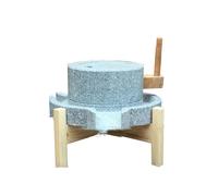 Mulino a pietra for uso domestico ispessito da 20-30 cm con telaio in legno Macchina tradizionale for spaghetti di riso Macchina for tofu al latte di soia Per uso fai da te