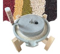 Mulino A Pietra Grande In Pietra Blu Per Macinare Fagioli, Mulino Manuale A Mano Per Pasta E Cereali, Polverizzatore Per Macinatura A Secco E Umido Con Struttura In Legno(Medium)