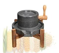 Mulino A Pietra Manuale Per Grano,Macina Per Pasta,Polverizzatore Di Cereali,Mulino A Mano Per Cereali In Polvere,Con Struttura In Legno(22cm/8.7in)