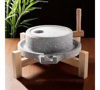 Mulino A Pietra Per Cereali, Macinino A Mano Fatto A Mano Con Base In Legno, Per Grano, Caffè, Cucina Casalinga E Pasticceria, Macina A Secco E Umido(35x45cm/13.8x17.7in)