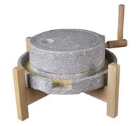 Mulino A Pietra Per Cereali,mulino A Mano Fatto A Mano Con Base In Legno,Macinino Manuale Da Cucina - Per Grano,Caffè,Cucina Casalinga E Pasticceria(30cm/11.8in)