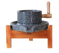 Mulino A Pietra Per Cereali, Mulino di Pietra Manuale, Per Cereali Secchi E Umidi, Macinino A Mano Per Cereali Da Cucina Per La Casa, con Base in Legno, Per Grano Fagioli(35cm/13.8in)