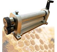 Mulino a Rulli Manuale per Fogli Di Cera D'api, Rullo per Cera D'api Da 280 Mm, Macchina per Goffratura Di Favi, Stampo per Stampa Di Favi(5.1mm)