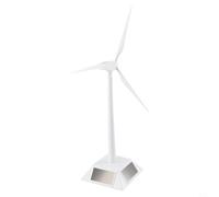 Mulino a vento a energia solare, in plastica ABS, decorazione da scrivania e giocattolo educativo per bambini, set fai da te per illustrare la conversione dell'energia, bianco